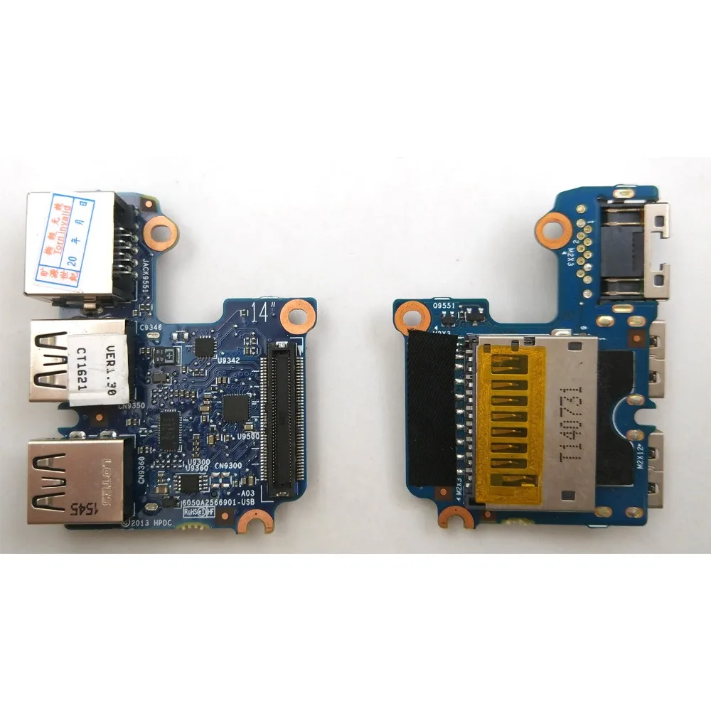 Новинка для HP ProBook 640 G1 645 LAN Ethernet SD кардридер USB плата 6050A2566901 |