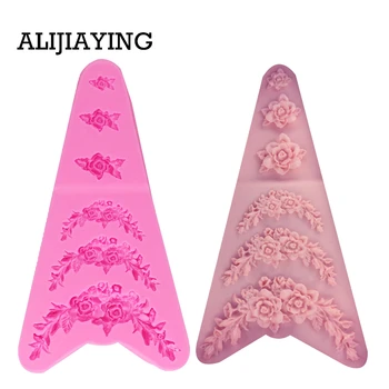

M0993 DIY Sugarcraft Flower silicone mould fondant mold Wedding cake border decorating tools chocolate gumpaste mold