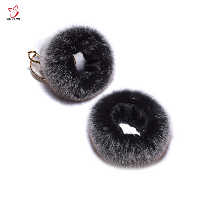 

Hot Sale Fox Fur Cuffs 2018 Genuine Fox Fur Cuff Arm Warmer Lady Bracelet Real Fur Wristband Glove 30cm Black Beige White L#42