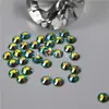 New 1440pcs/lot hot Light Green AB flatback non-hotfix glue-on loose glitter rhinestone for nail art decoration nail crystals 4