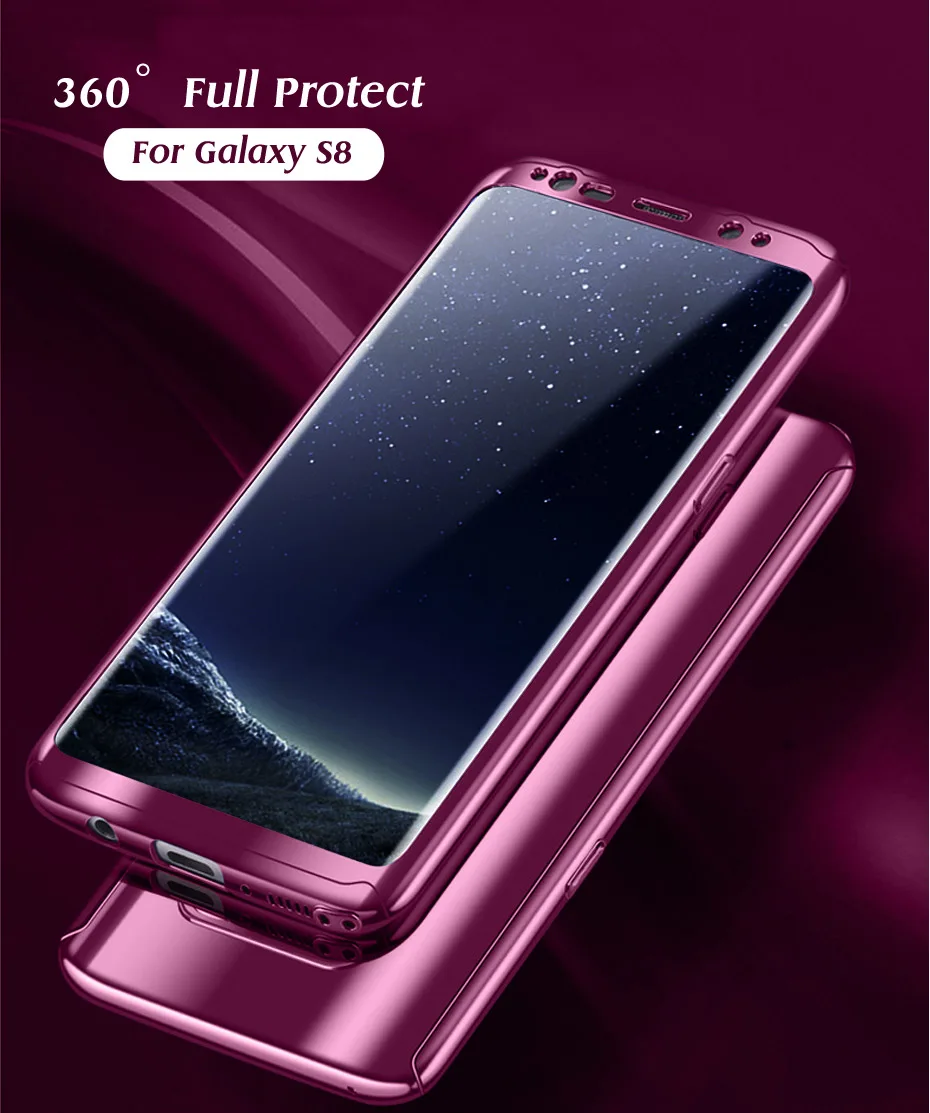 NKOBEE 3 in1 For Samsung Galaxy S8 Plus S7 Edge Note 8 Case Cover Luxury For Samsung S8 Case 360 Degree Full Protect Coque S8 (1)