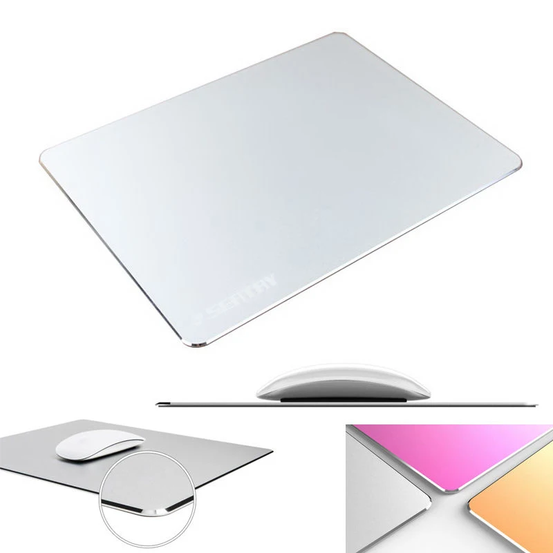 

SR2101 Aluminum Alloy Pad + Silicone Mouse Pad Gaming Mouse Mat Master Colour Metals Antiskid Fashion Comfort Textured Mousepad