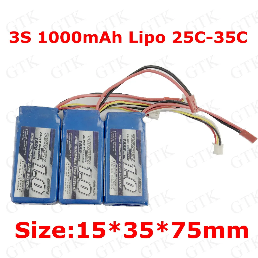 GTK 8 шт. lipo 11 1 В 1000 мАч Ач литий-полимерный аккумулятор с высоким разрядом 25-35C 3S
