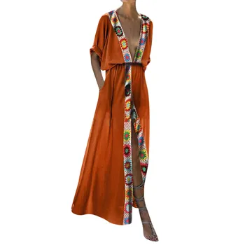 

2019 MAXIORILL New Women Casual Long Maxi Sundress Beach Party Boho Floral Print Dress платье Wholesale y3