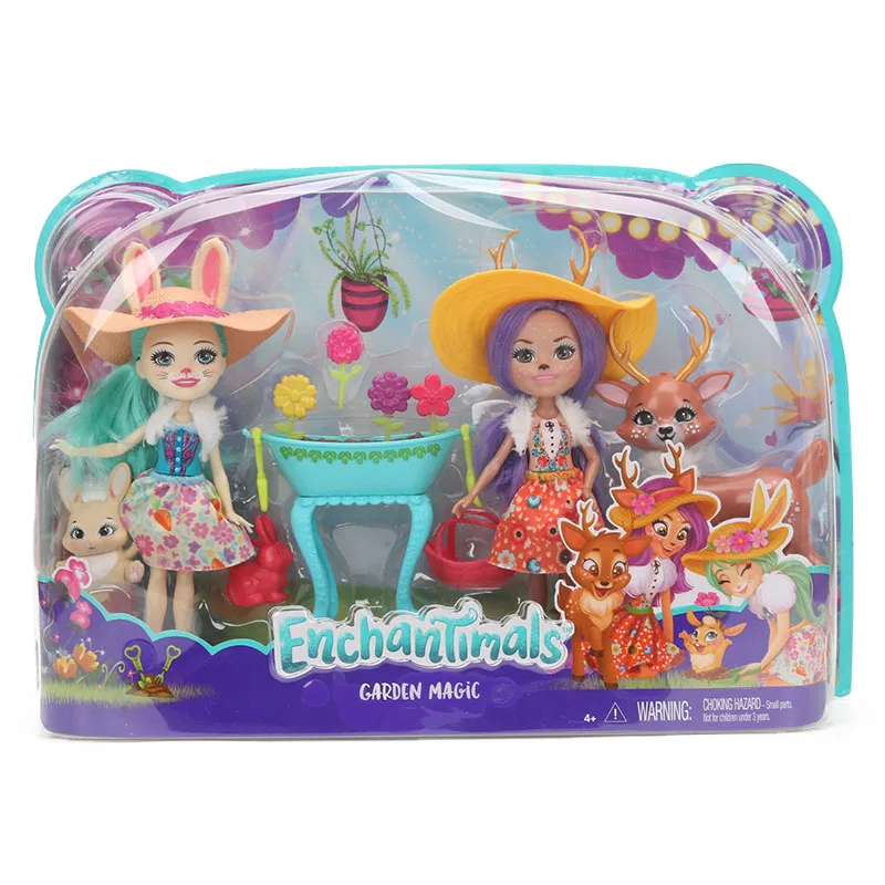 Enchantimals сад Волшебная кукла игровой набор FDG01 модные Enchantimals Коллекционная модель куклы игрушка для девочек подарок игрушки