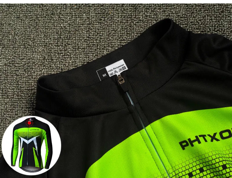 Phtxolue дышащий комплект с длинным рукавом для велоспорта, одежда для горного велосипеда, осенняя одежда для велоспорта, одежда для велоспорта