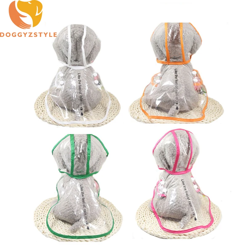 

Waterproof Dog Rain Coat Transparent Clothes Pet Casual Rain Jacket Clothing For Small Large Dogs Puppy Cat Raincoats Overalls 5