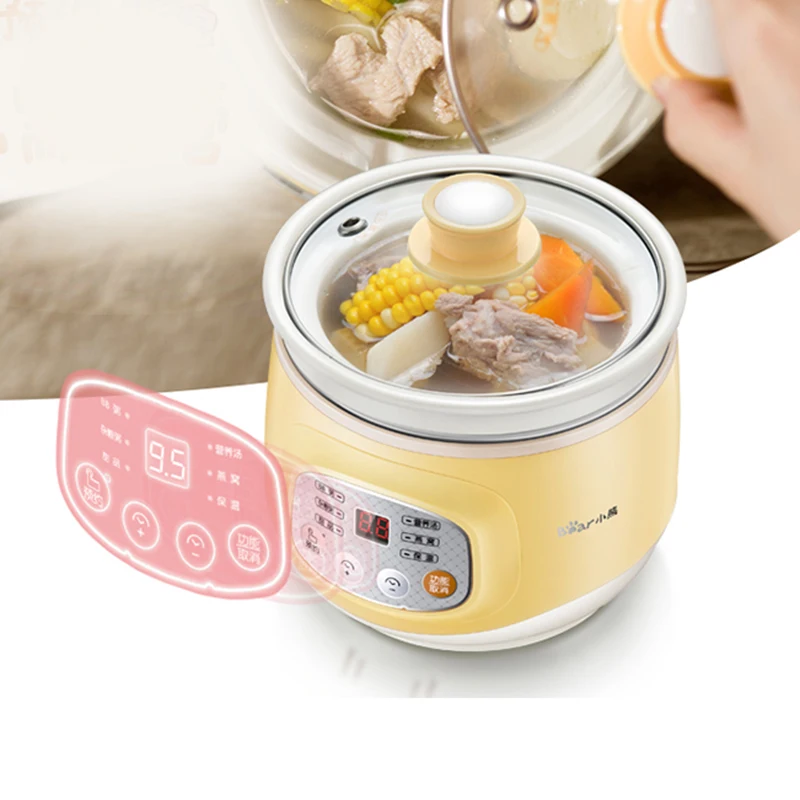 LK817 Mini Automatic Mute Porridge Pot for Baby 1L 100W 9.5H