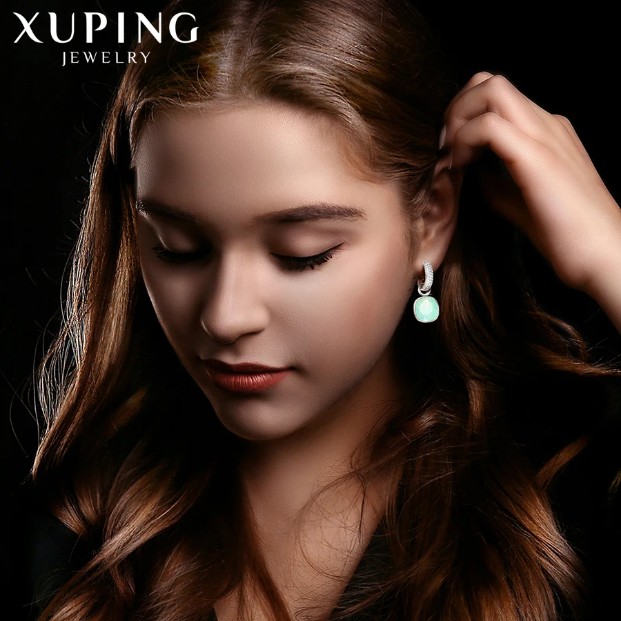 Xuping Fashion Earrings Drop Earring High Quality Crystals from Swarovski Color Plated Charm for Women Mother's Day Gift M66-203