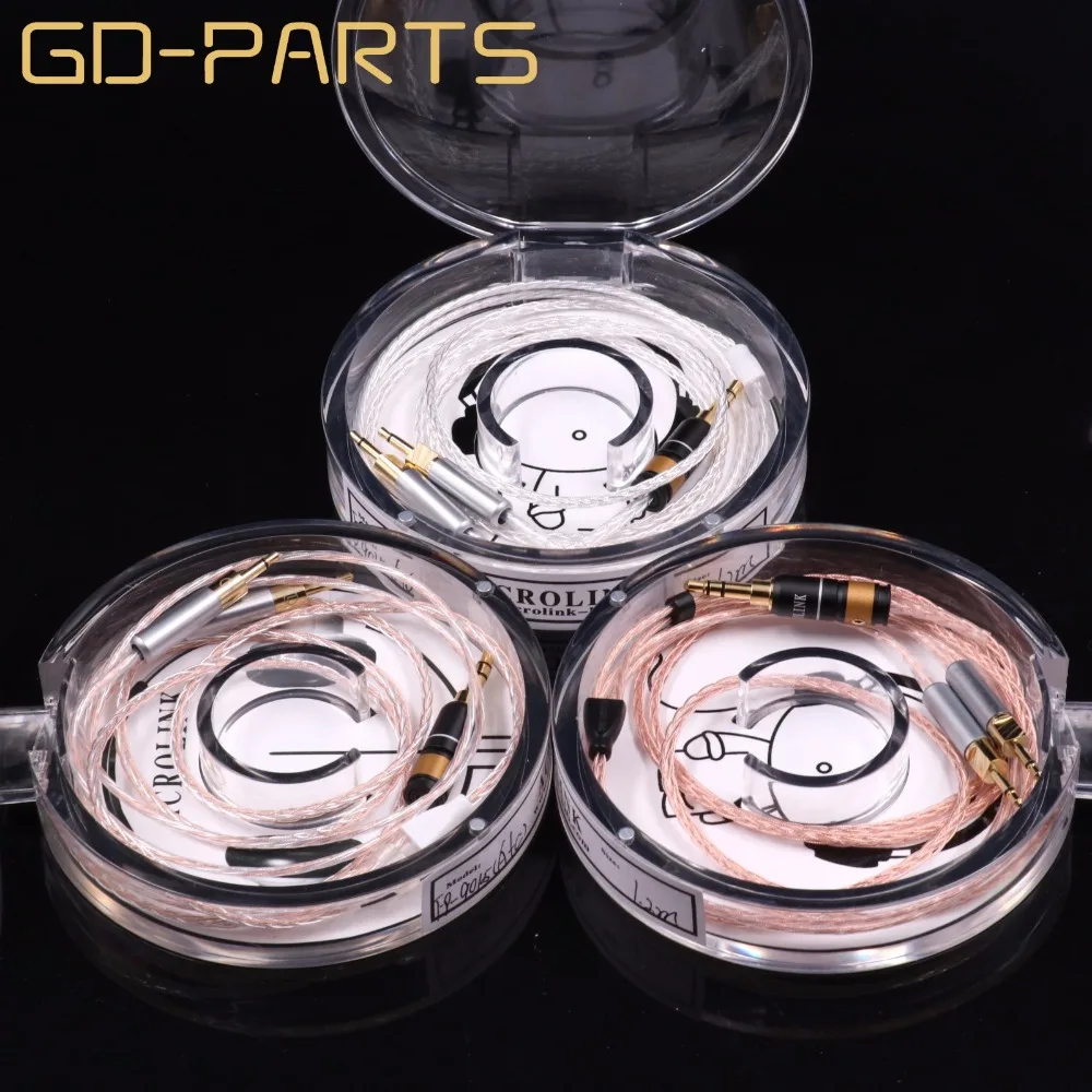 GD PARTS 1 2m Headphone Upgrade Cable PTFE Silver OCC Headset Wire 5N Earphone Cable For Hifi HD700 8 Cores 7 Strandsx0 1mm