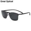 Gmei-lunettes optiques carrées ultraléger, en alliage de titane, semi-bords, monture polarisée, Clip sur lunettes de soleil S9341 ► Photo 1/6