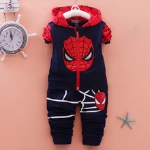 2016 new arrival spring and autumn infant baby boys and girls in children child cartoon long-sleeved coat pants two pieces suit