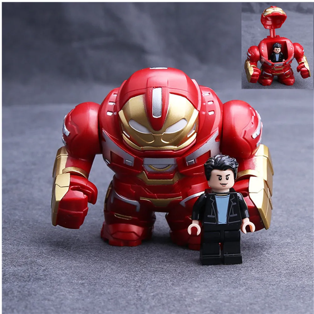 

2Pcs Marvel Avengers Endgame Super Heroes iron Man Hulkbuster Figures Building Blocks Bricks Toys Gift Compatible With Lego