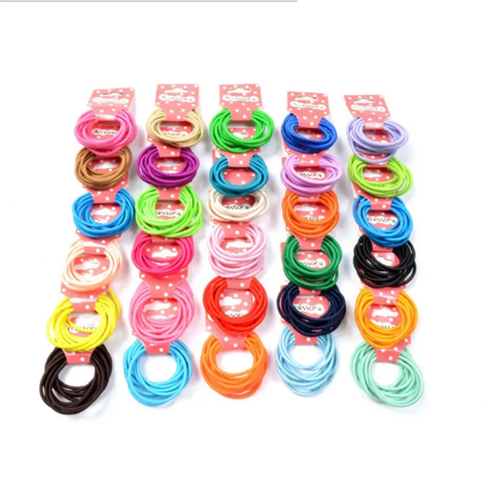 Buy 10Pcs/set Solid Elastic Hair Bands Mini Rubber