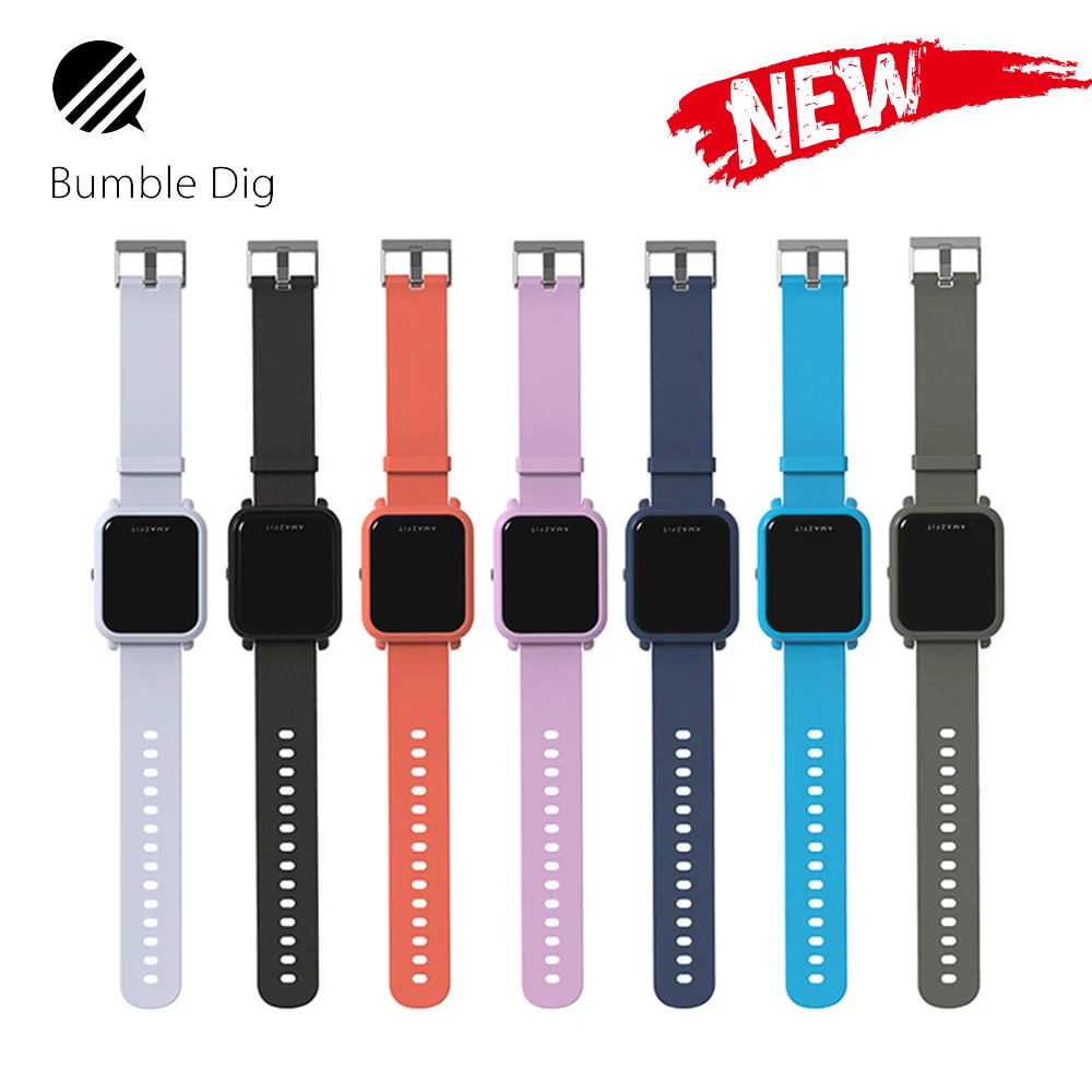 

Watch Strap For Xiaomi Huami Amazfit Bip Wrist Strap 20mm Soft Silicone Watchband Bracelet For Mijia Quartz Garmin vivoactive 3