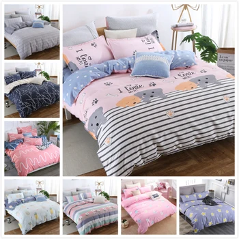 

2018 New Fashion Creative Duvet Cover 3/4 pcs Bedding Set Adult Kids Child Soft Bed Linen Quilt Case Single Full Queen King Size