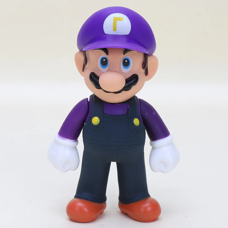 13 см Фигурки "Супер Марио" игрушки Super Mario Bros Bowser Luigi Koopa Yoshi Mario Maker Odyssey ПВХ фигурка модель куклы игрушки - Цвет: purple hat mario