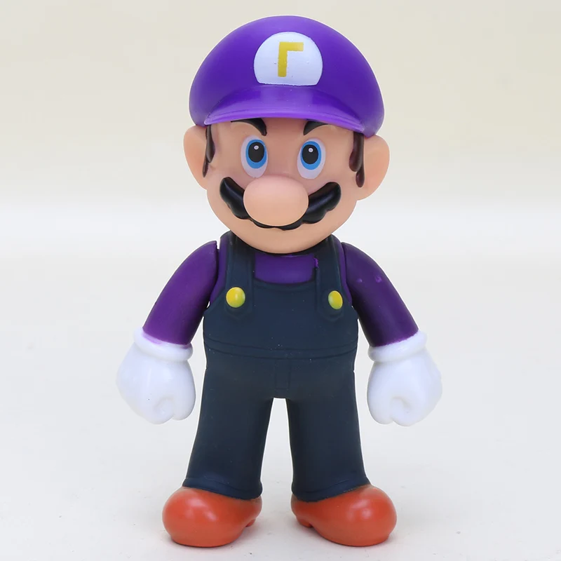 purple hat mario 13 см Фигурки "Супер Марио" игрушки Super Mario Bros Bowser Luigi Koopa Yoshi Mario Maker Odyssey ПВХ фигурка модель куклы игрушки - Цвет: purple hat mario