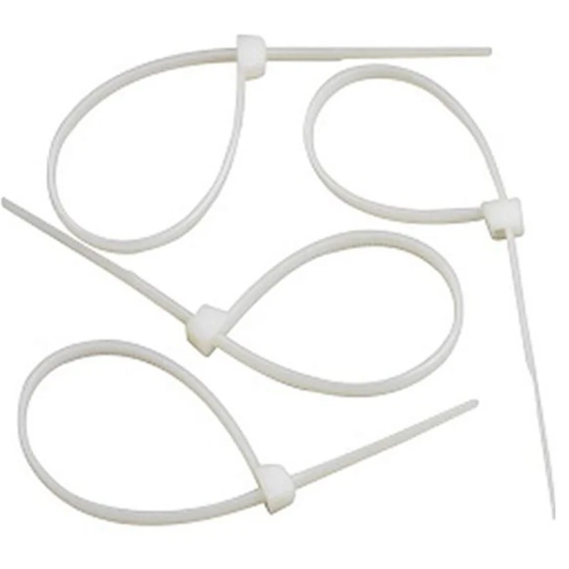 

100X Strong Quality Natural Cable Ties 200Mm X 3.6Mm - Heavy Duty Heat & Cold Resistant Zip Ties