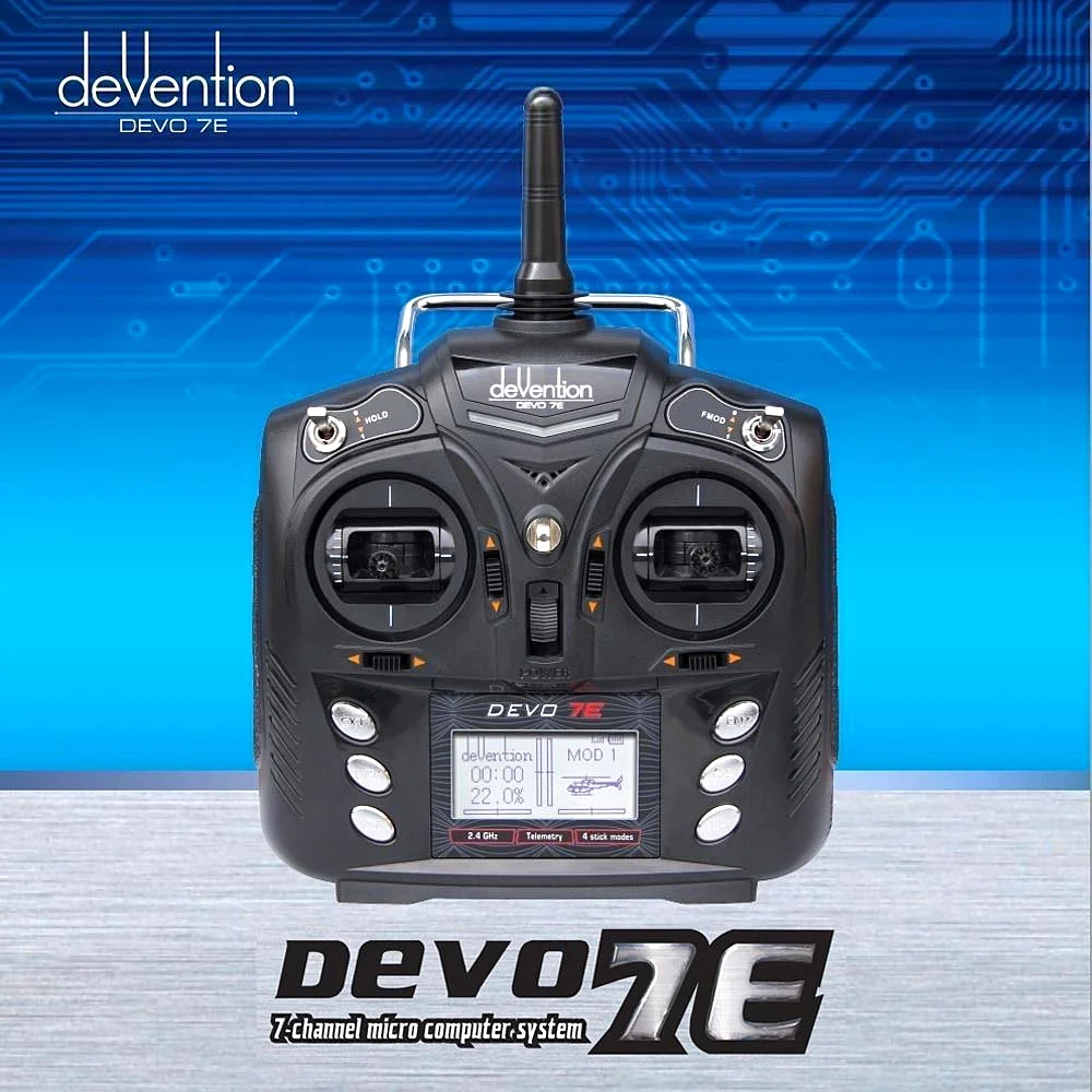 Walkera DEVO 7E 2.4G 7CH DSSS Radio Control Transmitter for RC Helicopter Airplane Model 2 Walkera DEVO 7E 2.4G 7CH DSSS Radio Control Transmitter for RC Helicopter Airplane Model 2