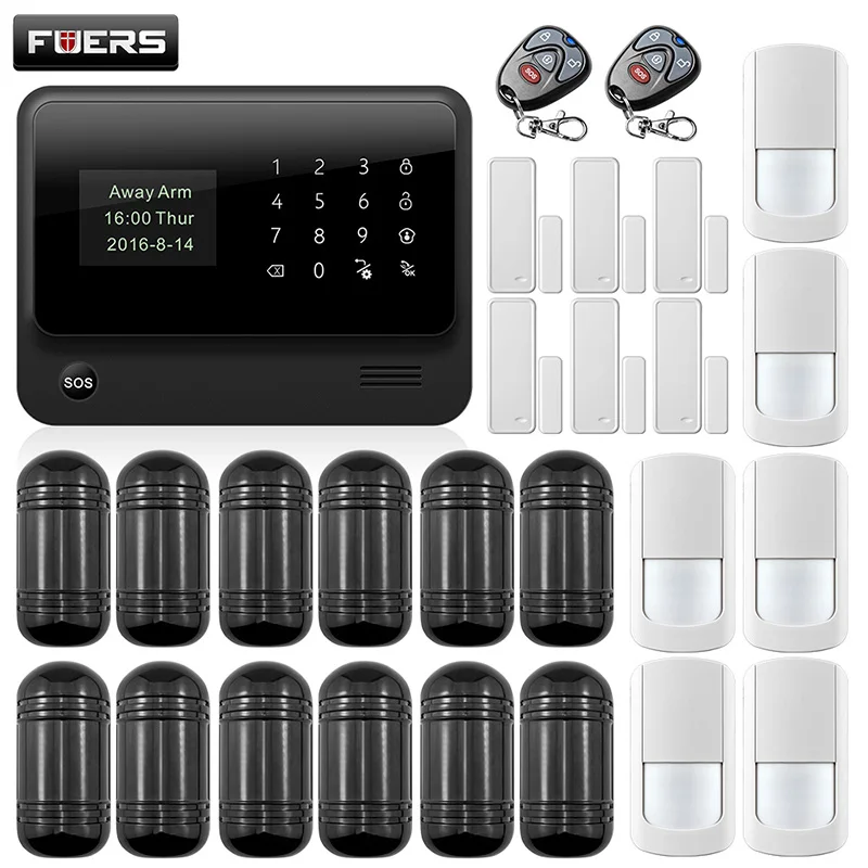 Fuers DIY беспроводной WiFi GSM SMS домашняя система охранной сигнализации IOS Android приложение дистанционное управление оборудование 100 м беспроводной ИК лучи