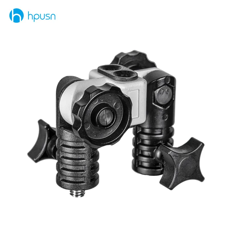 HPUSN N1 Universal Metal Cold Shoe Mount Flash Hot Shoe Adapter for Trigger Double Umbrella Holder Swivel Light Stand Bracket