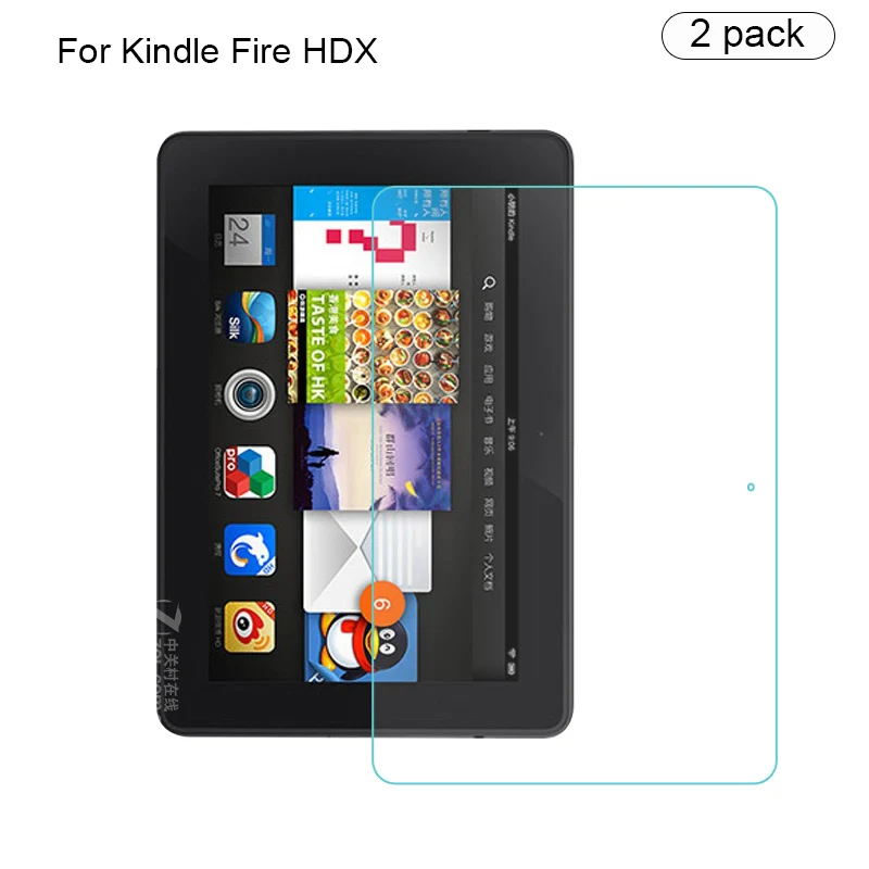 2PCS/Lot Screen Protector for Amazon kindle Fire HDX 7 " 7.0 inch Tempered Glass Protective Film