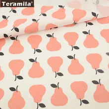 Новости оранжевый груши конструкции хлопок Ткань твил Жир Квартал тела лоскутное Текстиль для дома квилтинга Вышивание ткань ремесел