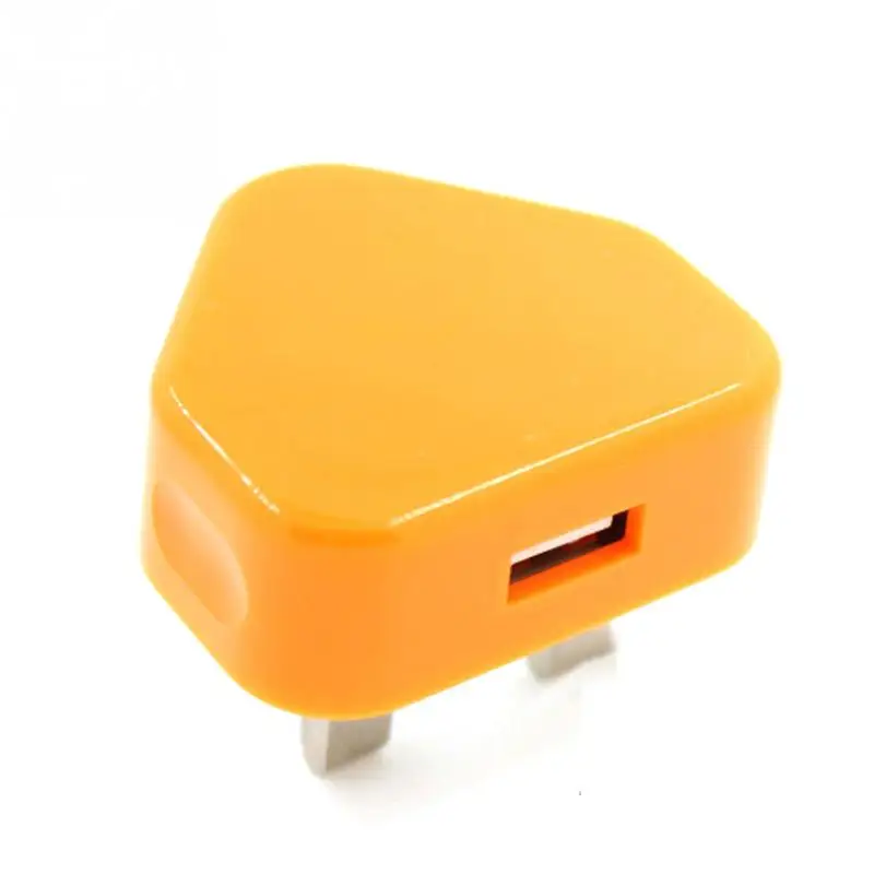 3 Pin USB UK настенное зарядное устройство адаптер для мобильного телефона смартфон - Цвет: Orange