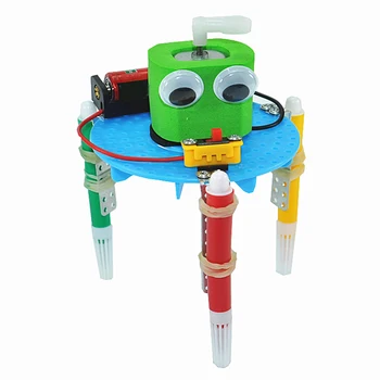 

DIY Drawing Toys Set Cute Doodle Drawing Robot Children Science Experiment School Kids Educational Toy Robot Model Kit