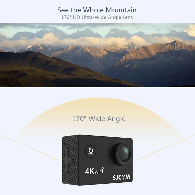 Оригинальная Экшн камера SJCAM SJ4000 AIR 4K Wi Fi Deportiva 2 0 дюймовый ЖК экран 30 м