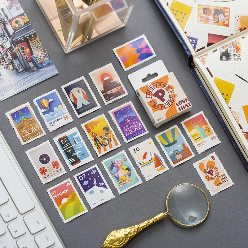 

50 Pcs/Set Modern Life Mini Seal Sticker Mobile Decoration Stickers Scrapbooking DIY Craft Stickers