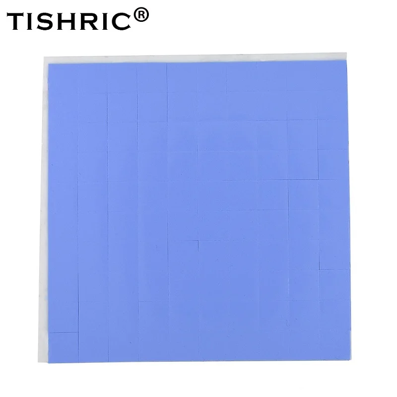 TISHRIC 10 шт. 100*100*0,5 мм Проводящий силиконовый ПК Вентилятор Кулер GPU cpu прокладки для отвода тепла Радиатор смазка паста клей - Цвет лезвия: Cut