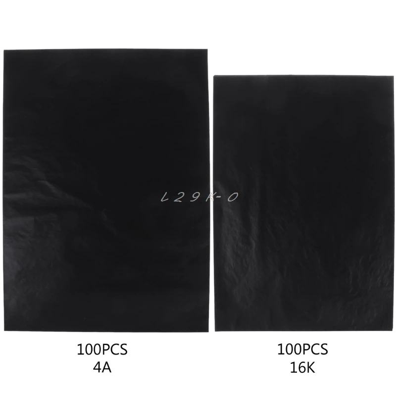 100 шт. 16 к черный односторонний карбоновая бумага s трафарет ручной-pro копир карбоновая бумага школьные канцелярские принадлежности