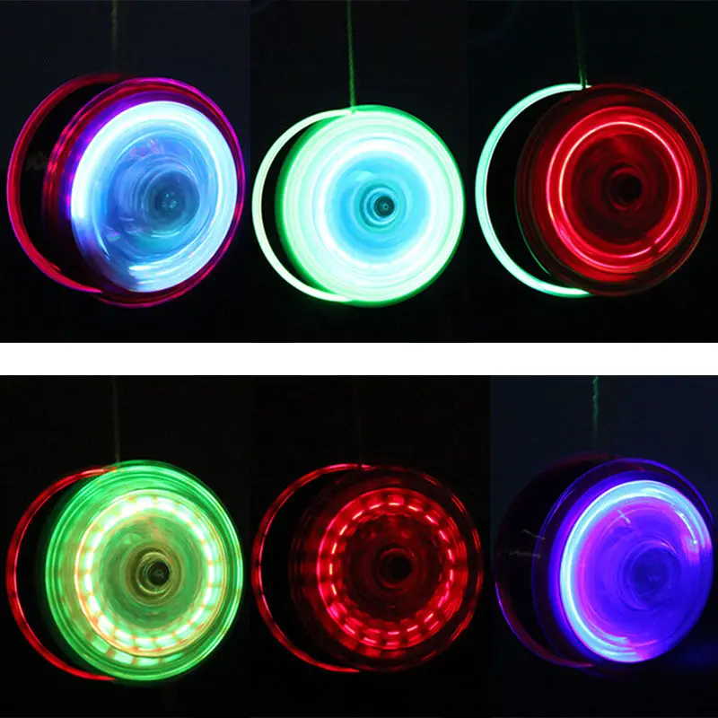 1 قطعة المهنية يويو الكرة المضيئة led وامض yo yo آلية مخلب اليويو لعب الأطفال للأطفال حزب الترفيه عالية السرعة