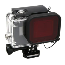 30M Underwater Diving Waterproof Case Red Quadrate Filter For Gopro Hero 5 Hero5 Action Camera Go Pro Accessories Housing Case