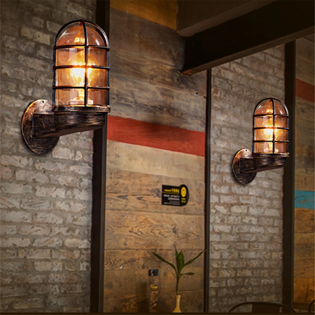 Винтажный промышленный уникальный настенный светильник абажур-куб бра Лофт Современный осветительный прибор освещение в помещении