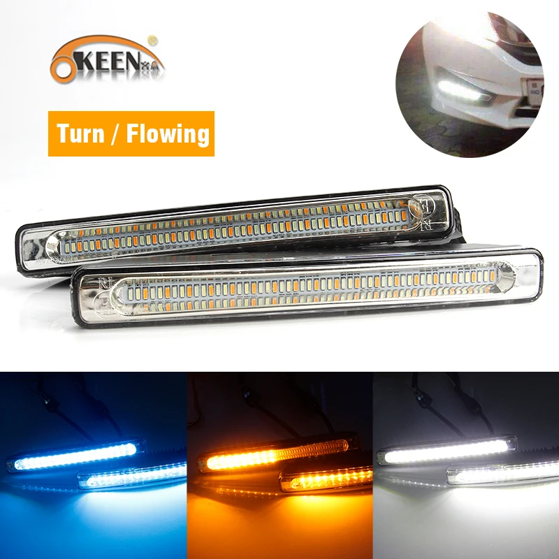 OKEEN 12V multifunction car daytime running lights led drl with turning