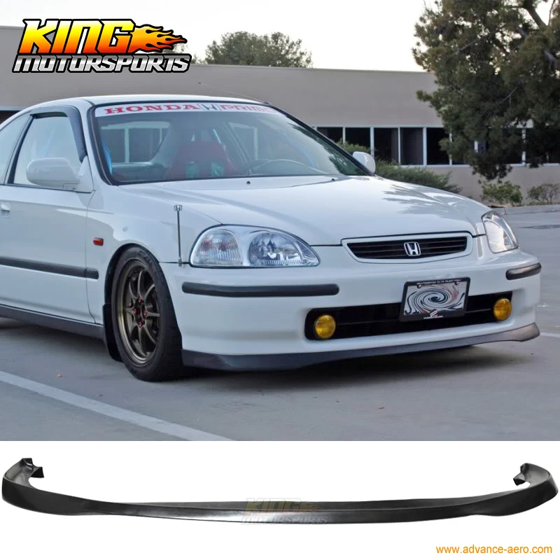 Us 42 73 Fits 96 98 Honda Civic Jdm Sir Front Bumper Lip Spoiler Bodykit Poly Urethane In Bumpers From Automobiles Motorcycles On Aliexpress