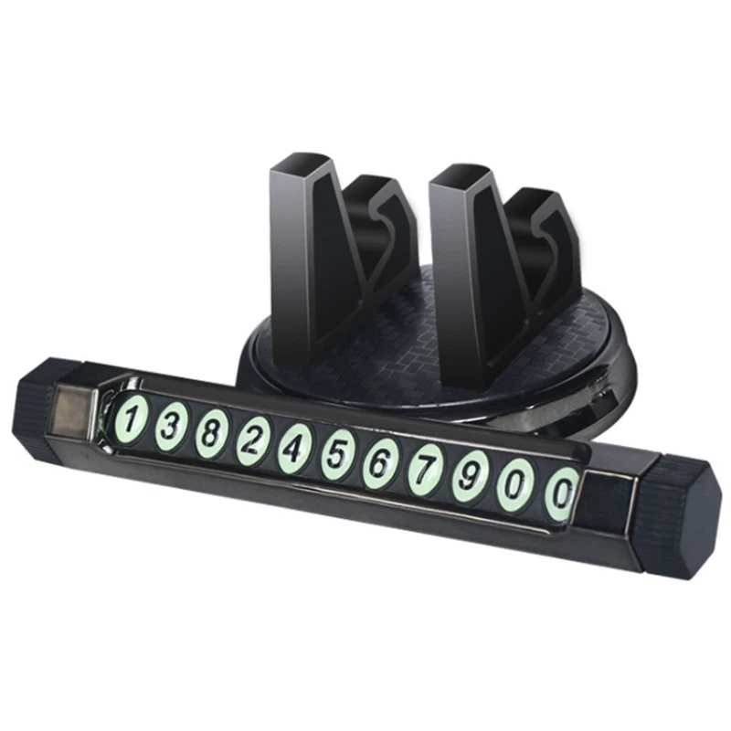 

Car Phone Holder Automobile Temporary Parking Card 360 Degree Rotating Mobile Phone Bracket Telephone Number Plate Auto Sticke