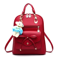 Haute qualité en cuir PU sac à dos scolaire voyage sac femmes célèbres marques bolsos mujer vintage sacs à dos noir Pour Les Filles Adolescents