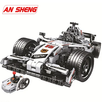 

MOC F1 Racing Car Remote Control 2.4GHz Technic With Motor Box Building Blocks Compatible All Brands Bricks Toys for Children