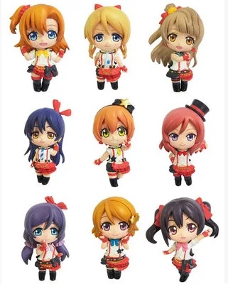 9 шт./компл. экшн фигурки из ПВХ Movic Love Live 6 см коллекционные игрушки высота см|action