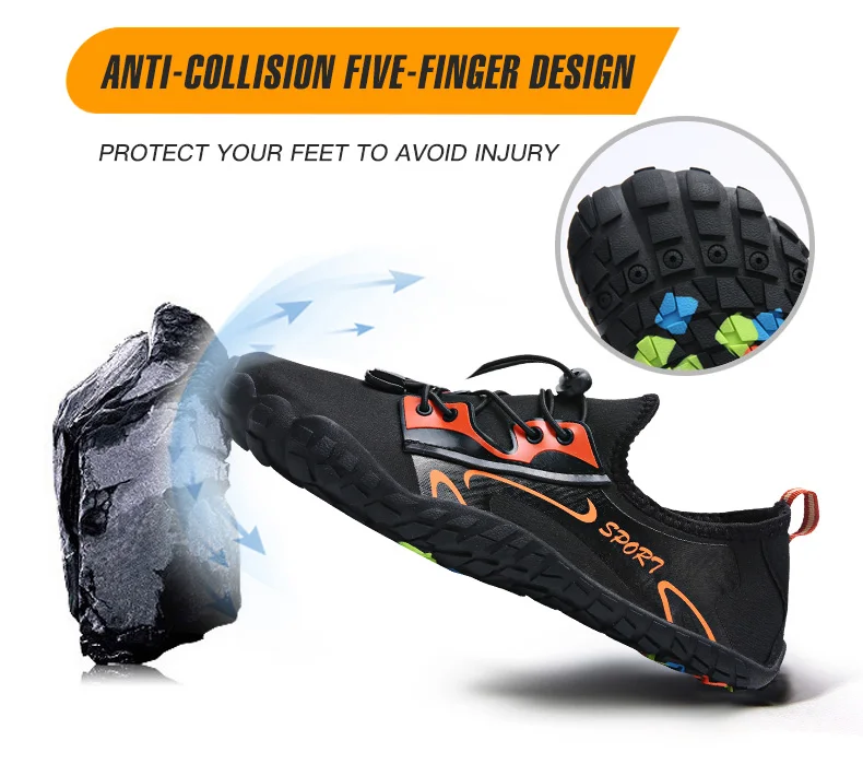 Clorts Five Finger Summer Quick-drying Outdoor Beach Shoes for Men Women (12)