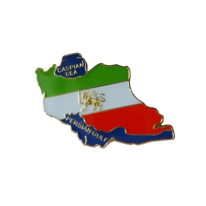 

Iran persian gulf flag single lapel pin badge+Iron plated brass+paints+epoxy+butterfly back button-Free shipping(350 pcs/lot)