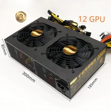 ПК Asik блок питания 3300 Вт компьютер Asic чехол Биткойн Miner Fonte 80 Золотой блок питания для ПК для GPU видеооборудование карты GTX 1080 980 RX470 480