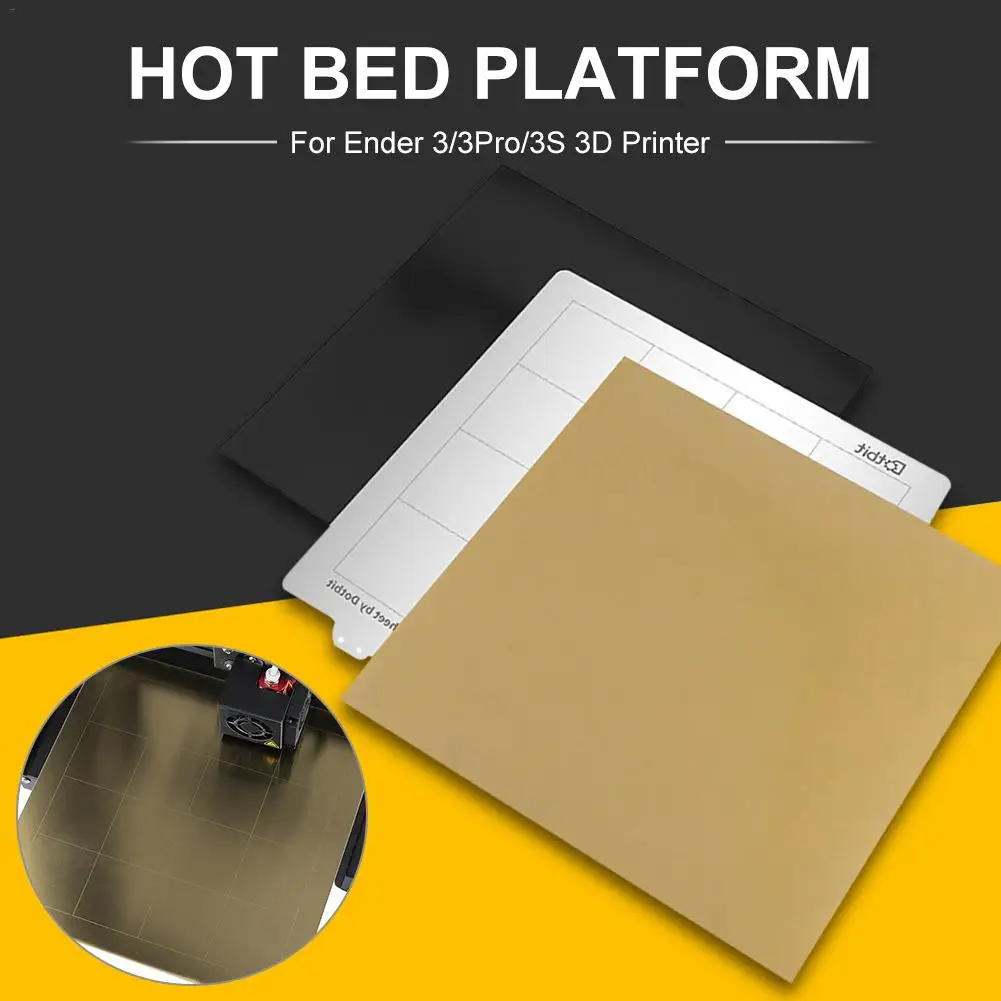 

Hot Bed Platform Steel Plate Magnetic Sticker B Side PEI For Creality Ender 3 Ender 3 Pro 3D Printers