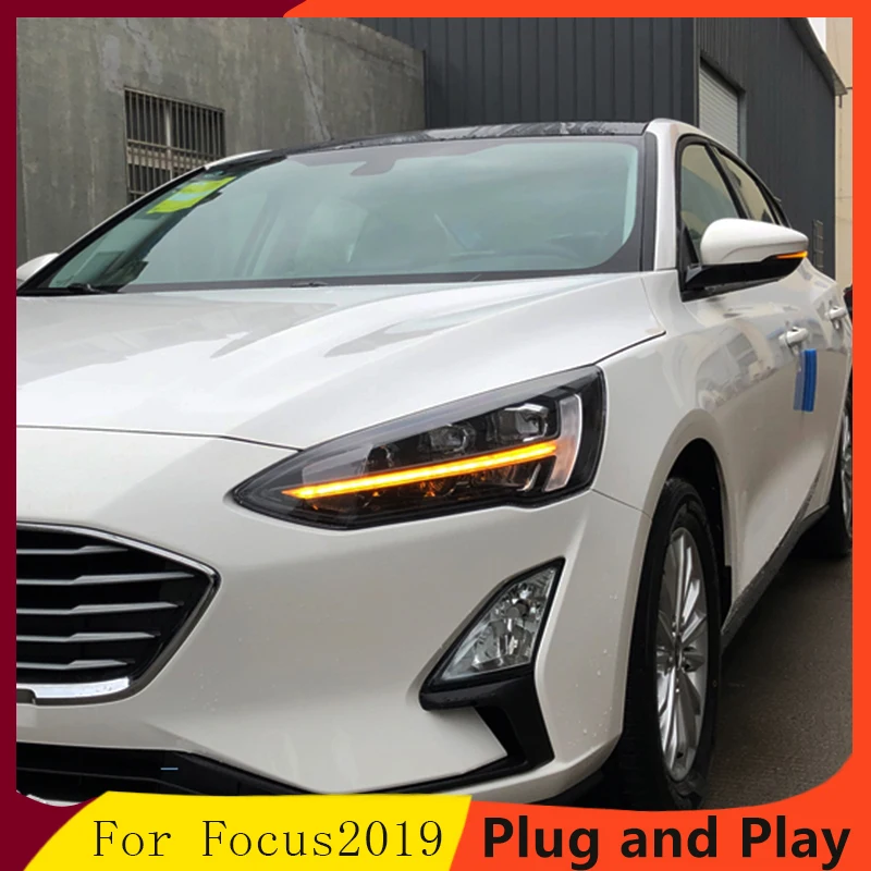 Автомобиль для 2019 Ford Focus полный светодиодный светильник головной в сборе