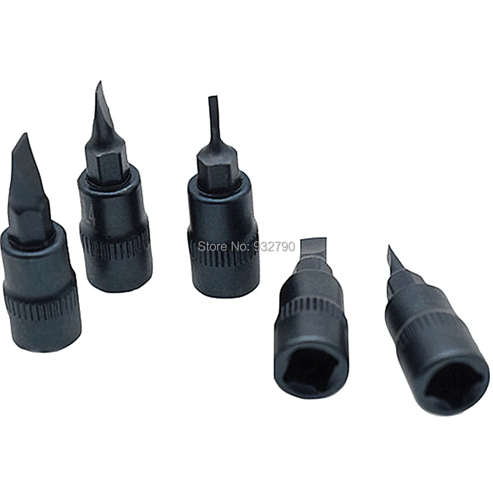 

5pcs 1/4" Bit Socket Set Screwdriver Bits 1/4" Drive Slotted Screwdriver Bit Socket SL2 SL3 SL4 SL5 SL6 Screw Driver Bit Sockets