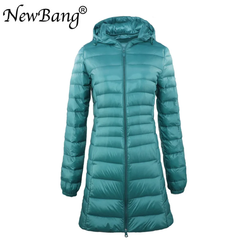 long puffer jacket NewBang Brand 8XL 7XL  6XL Ladies Long Warm Down Coat Women Ultra Light Down Jacket With Bag Women's Overcoats Hip-Length black puffer coat